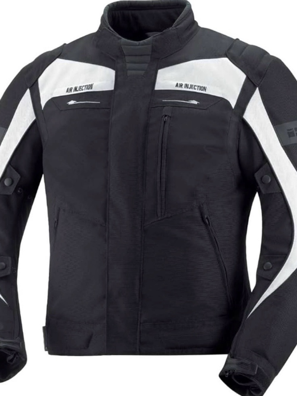 New Men's iXS Norman Black & White Performance Motorcycle Jacket - XXL